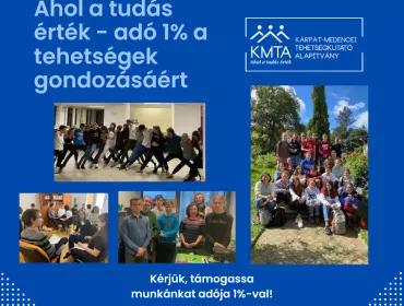 Ahol a tudás érték - adó 1% a tehetségek gondozásáért