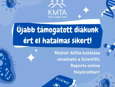 Újabb támogatott diákunk ért el kiemelkedő sikert!