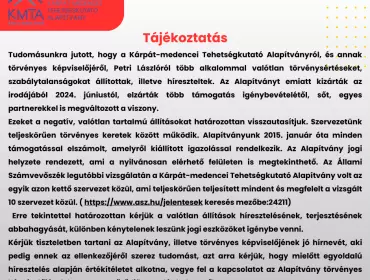 Tájékoztatás